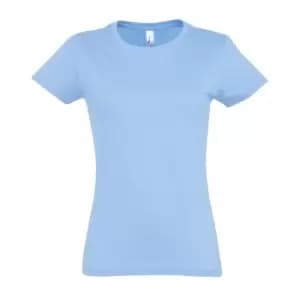 Image of SOLS Womens/Ladies Imperial Heavy Short Sleeve T-Shirt (XL) (Sky Blue)