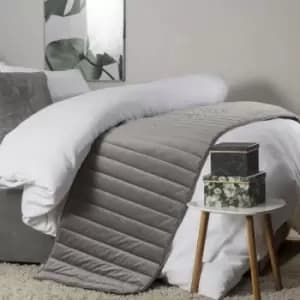 Image of Belledorm Verona Bed Runner (One Size) (Charcoal) - Charcoal