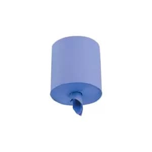 Image of C2B159FCR Blue Centrefeed 2PL Y Wipes 19CMX150M (Pk-6)