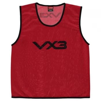 Image of VX-3 Hi Viz Mesh Training Bibs Junior - Flrscnt Red