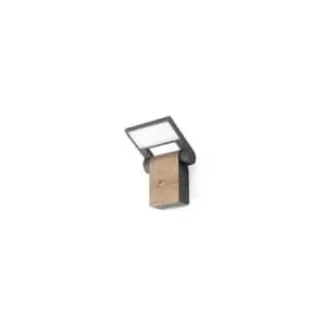 Image of Faro Wood - Outdoor LED Wall Lamp Dark Grey 10W 3000K IP54