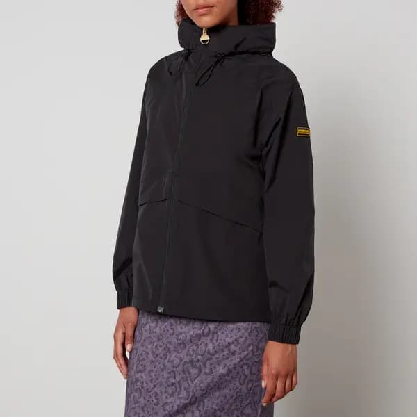 Image of Barbour International Northolt Showerproof Shell Jacket - UK 12 Black Coats and Jackets female LSP0109BK11 UK 12