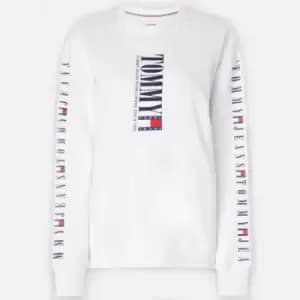 Image of Tommy Jeans Womens Relaxed Archive Crew - White - M