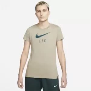 Image of Nike Liverpool Swoosh T-Shirt Ladies - Beige