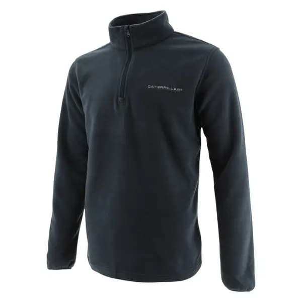Image of Caterpillar Mens Quarter Zip Micro Fleece Jacket Extra Large Eclipse CAT837-ECLIPS-XL