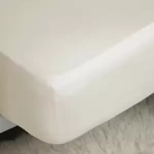 Image of Belladorm Pima Cotton 450 Thread Count Extra Deep Fitted Sheet (Single) (Ivory) - Ivory