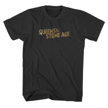 Image of Queens Of The Stone Age - Bullet Shot Logo Unisex Large T-Shirt - Black