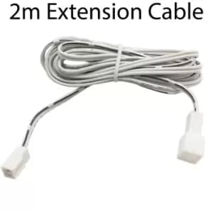 Image of 2x 2m LED Driver Extension Cable Lighting Accessories White Power Lead