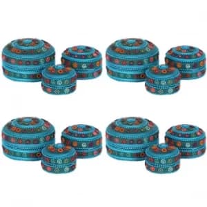 Image of Set of 12 Blue Glitter Trinket Boxes