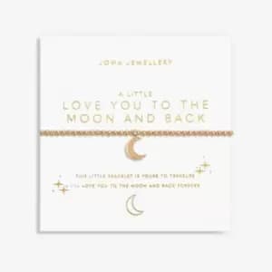 Image of Gold Love You To The Moon And Back Gold 17.5cm Bracelet 6186
