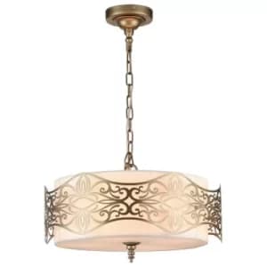 Image of Burgeon Cylindrical Ceiling Pendant Lamp Bronze, 4 Light, E14