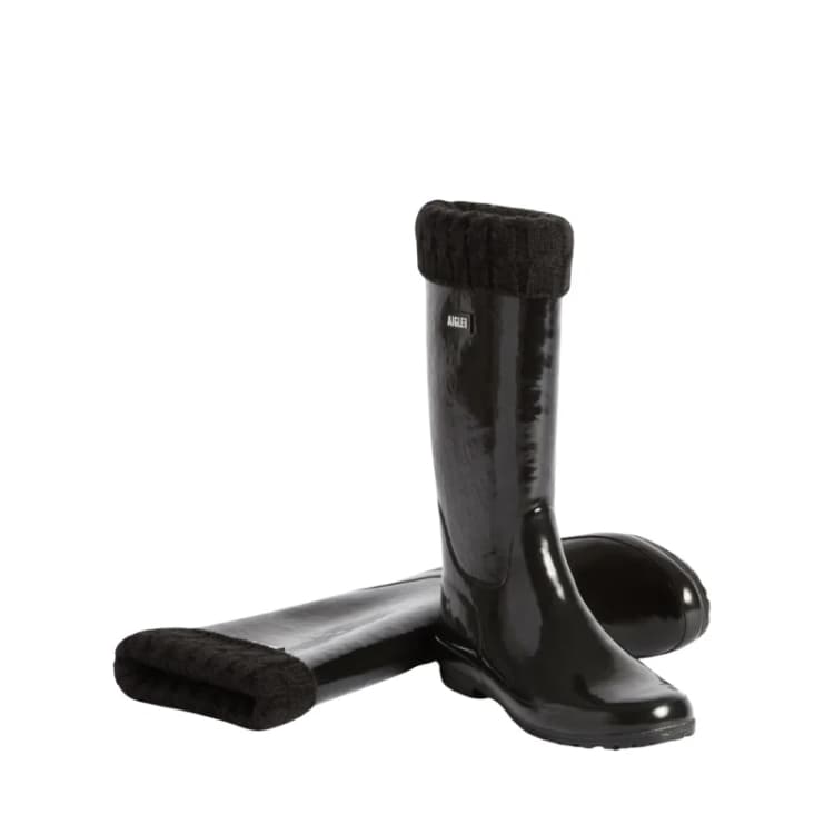 Image of Aigle Eliosa Winter Calf Boots Black Women 39 (5.5 to 6)