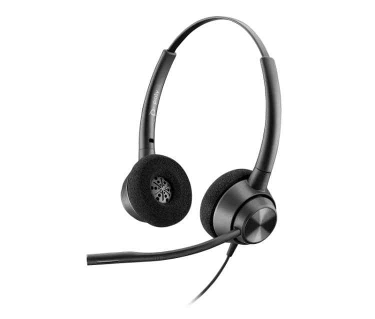 Image of HP POLY EncorePro 320 with Quick Disconnect Binaural Headset TAA 77T26AA