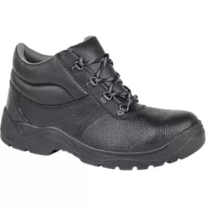 Image of Grafters Mens Padded Collar D-Ring Chukka Safety Boots (9 UK) (Black) - Black