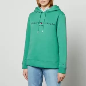 Image of Tommy Hilfiger Logo-Embroidered Jersey Hoodie - M