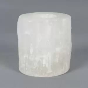 Image of Selenite Cylinder Tea Light Holder
