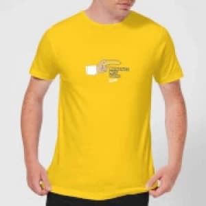 Image of Plain Lazy Bananas Not Guns Mens T-Shirt - Yellow - L - Yellow