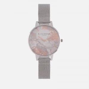 Image of Olivia Burton Womens Abstract Florals Watch - Silver