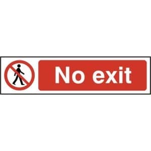Image of ASEC No Exit 200mm x 50mm PVC Self Adhesive Sign