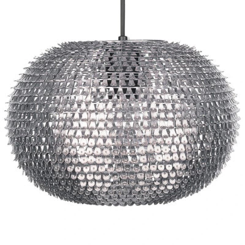 Image of Beliani Pendant Lamp Reine Metal Silver