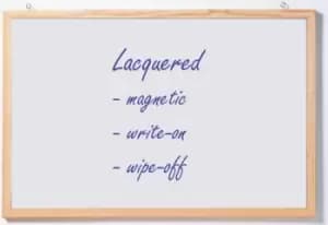 Image of Whiteboard with wooden frame 100 x 60 cm