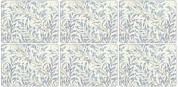 Image of Pimpernel Morris & Co. Willow Bough Blue Placemats Set Of 6