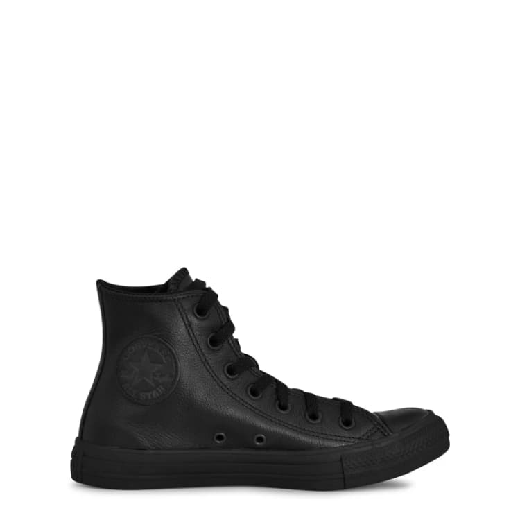 Image of Converse all star hi leather mono trainers in Black UK 6.5 (EU 39½)