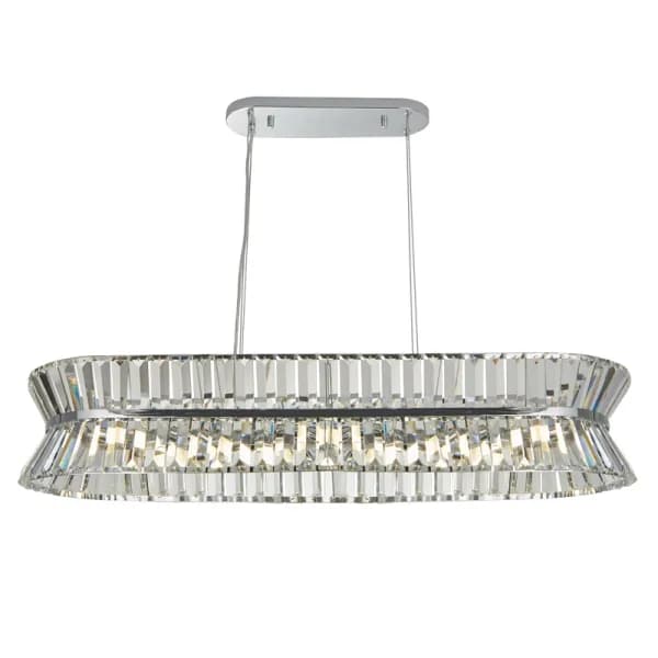 Image of Searchlight Uptown 10 Light Bar Ceiling Pendant Light - Chrome