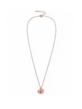 Image of Olivia Burton You Have My Heart Necklace Pink & Rose Gold