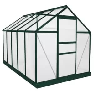Image of Monstershop Greenhouse Polycarbonate 6ft x 10ft w/ Base (Green)