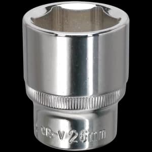 Image of Sealey 1/2" Drive Hexagon WallDrive Socket Metric 1/2" 26mm
