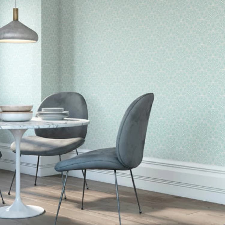 Image of Hoopla Walls Deco Fan Matt Wallpaper Blue