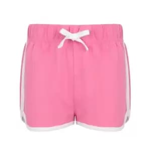 Image of Skinni Minni Childrens/Kids Retro Shorts (5-6 Years) (Bright Pink/White)