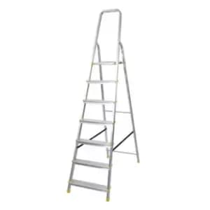 Image of Aluminium Platform Steps - slip resistant feet - 7 Treads - platform height 1400mm