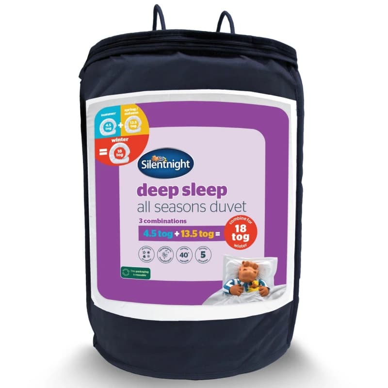 Image of Silentnight All Seasons Duvet Duvets Single White 94777430010