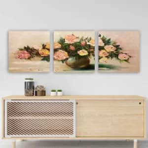 Image of PCCKM1 Multicolor Decorative Canvas Painting (3 Pieces)