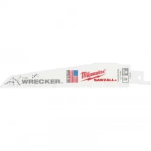 Image of Milwaukee Extra Heavy Duty WRECKER Demolition Reciprocating Saw Blades 150mm Pack of 5