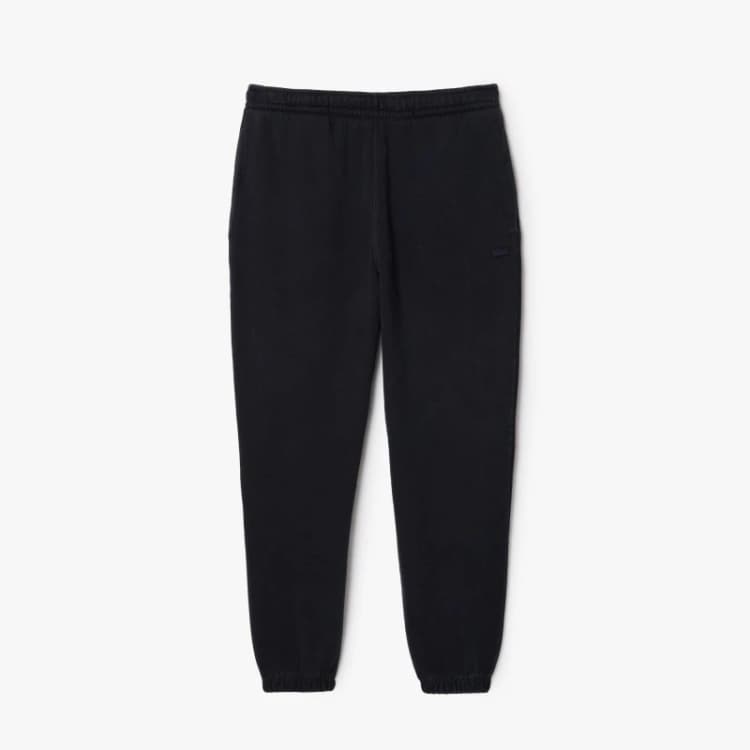 Image of Lacoste Mens Closed Hem Woven Tracksuit Joggers Closed Hem Woven Tracksuit Bottoms XS Black 49019003310