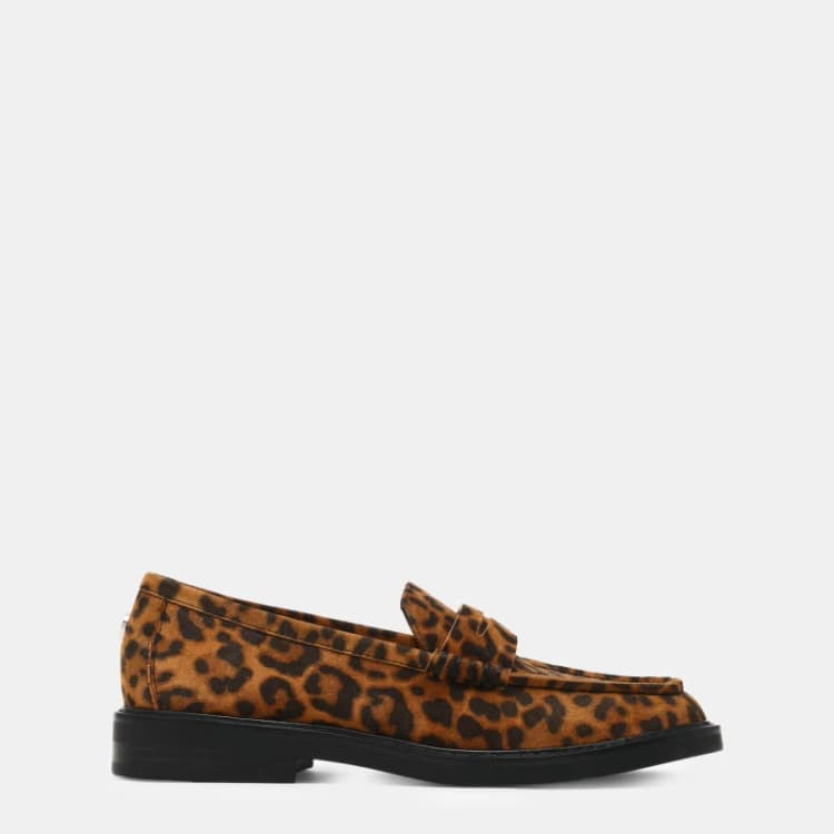 Image of Steve Madden Womens Adison Slip-On Cushioned Loafers Leopard female 4 (37)