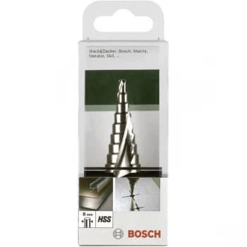 Image of Bosch 2608587427 Step Drill HSS Triangle Shank M10 - M40 x 125.5mm