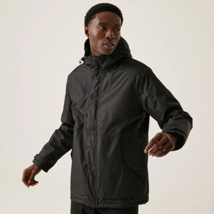 Image of Regatta Mens Sterlings IV Waterproof Winter Jacket L - Chest 41-42' (104-106.5cm) Black RMP351-800-L