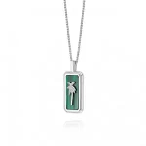 Image of Malachite Palm Sterling Silver Necklace WN07_SLV