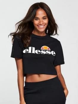 Image of Ellesse Alberta Cropped T-Shirt - Black