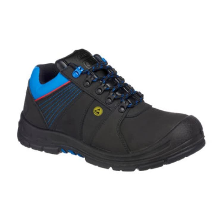 Image of Portwest Compositelite Protector ESD Safety Shoes FD27BKB46 Colour: Black / Blue