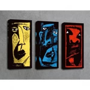 Image of UC026 Multicolor Decorative Canvas Painting (3 Pieces)