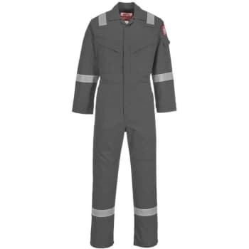 Image of Portwest - FR21GRRXXL - sz 2XL Flame Resistant Super Light Weight Anti-Static Coverall 210g - Grey