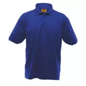 Image of UCC 50/50 Mens Heavyweight Plain Pique Short Sleeve Polo Shirt (3XL) (Royal)