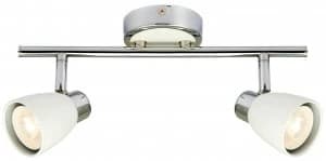 Image of Wickes Major LED White and Chrome 2 Bar Spotlight - 2 x 4.8W