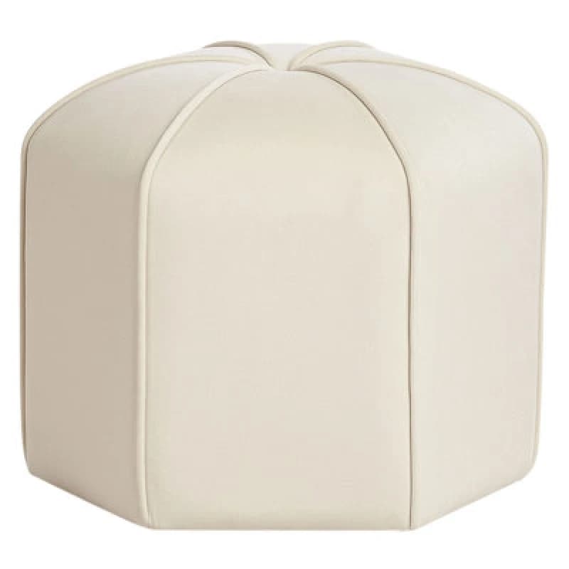 Image of Beliani Pouffe Wishek Velvet Light Beige