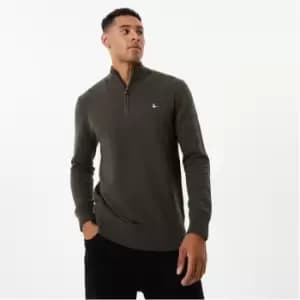 Image of Jack Wills Funnel Neck Half Zip Jumper - Green